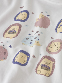 NAME IT Langærmet Bluse Veen Bright White Hedgehogs